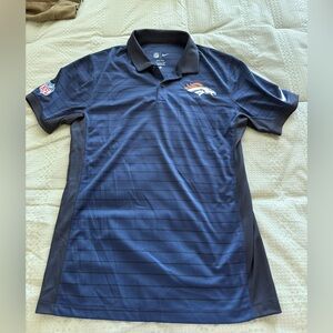Broncos NFL Men's Dark Blue Polo Shirt